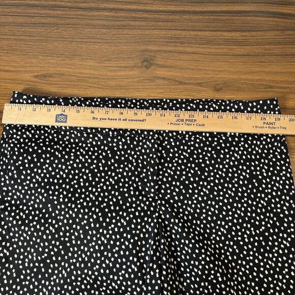 Loft Dress Pants Ankle Marisa Sketched Polka Dots Black & White Structure Sz 14 - Picture 9 of 11